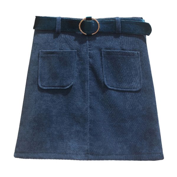 black blue casual solid a-line sash pocket corduroy mini short empire skirt autumn winter s0114 210514
black blue casual solid a-line sash pocket corduroy mini short empire skirt autumn winter s0114 210514