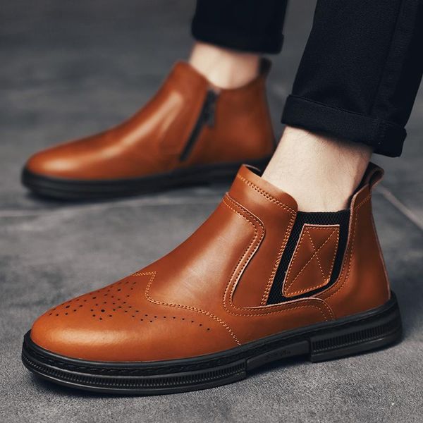 boots men's ankle genuine leather sneakers men pleated motorcycle high r quality hombre, Black
boots men's ankle genuine leather sneakers men pleated motorcycle high r quality hombre, Black