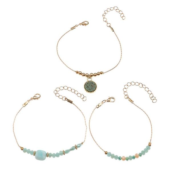 charm bracelets three-piece creative bohemian light blue bead personality alloy bracelet, Golden;silver
charm bracelets three-piece creative bohemian light blue bead personality alloy bracelet, Golden;silver