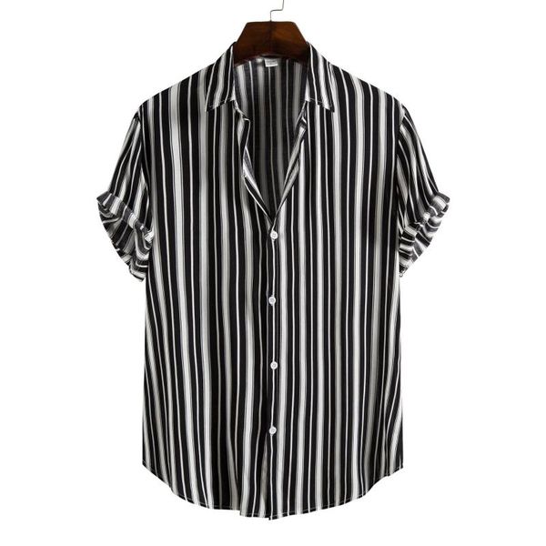 men's casual shirts men shirt streetwear summer fashion stripe short sleeve blouse hawaiian button chemise homme 6281043, White;black
men's casual shirts men shirt streetwear summer fashion stripe short sleeve blouse hawaiian button chemise homme 6281043, White;black