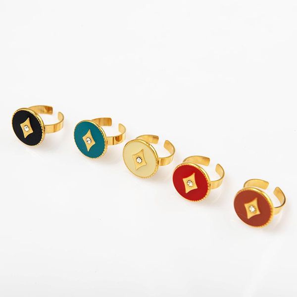 cluster rings statement round for women wide open enamel geometric stainless steel ring bague femme vintage jewelry, Golden;silver
cluster rings statement round for women wide open enamel geometric stainless steel ring bague femme vintage jewelry, Golden;silver