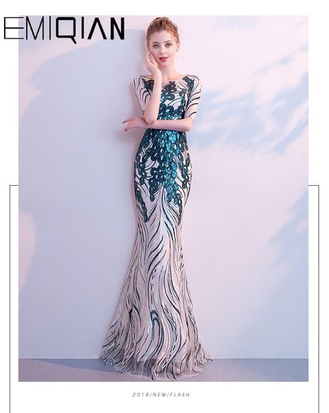 party dresses evening vestido de festa mermaid prom dress robe soiree o-neck half sleeves sequin, White;black
party dresses evening vestido de festa mermaid prom dress robe soiree o-neck half sleeves sequin, White;black