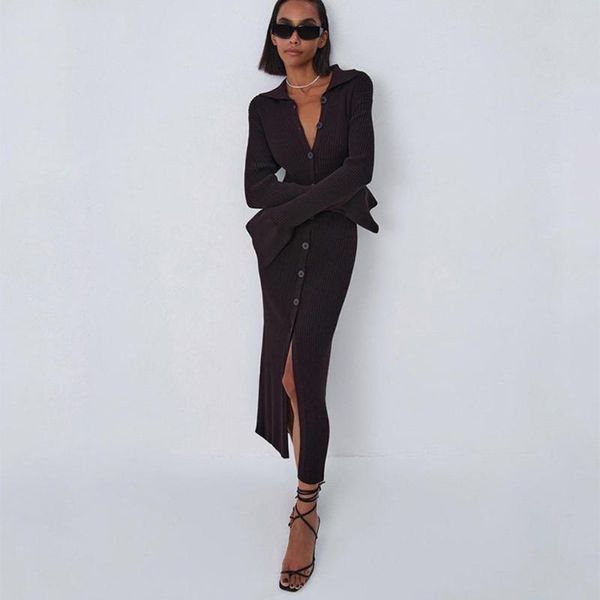 casual dresses 2021 autumn winter bodycon dress sweater knitted green women midi split v neck y2k long sleeve party, Black;gray
casual dresses 2021 autumn winter bodycon dress sweater knitted green women midi split v neck y2k long sleeve party, Black;gray