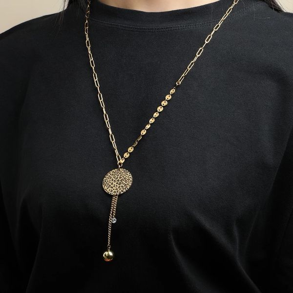 geometric round pendant choker necklace women leopard stainless steel chain collar bijoux femme anniversary fashion jewelry gift, Silver
geometric round pendant choker necklace women leopard stainless steel chain collar bijoux femme anniversary fashion jewelry gift, Silver