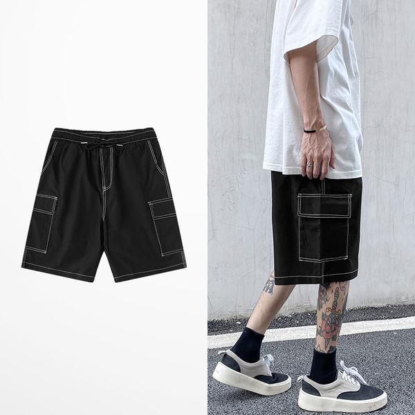 summer hip hop ins cargo five point sport shorts men tide brand short pants big pockets oversize men's, White;black
summer hip hop ins cargo five point sport shorts men tide brand short pants big pockets oversize men's, White;black