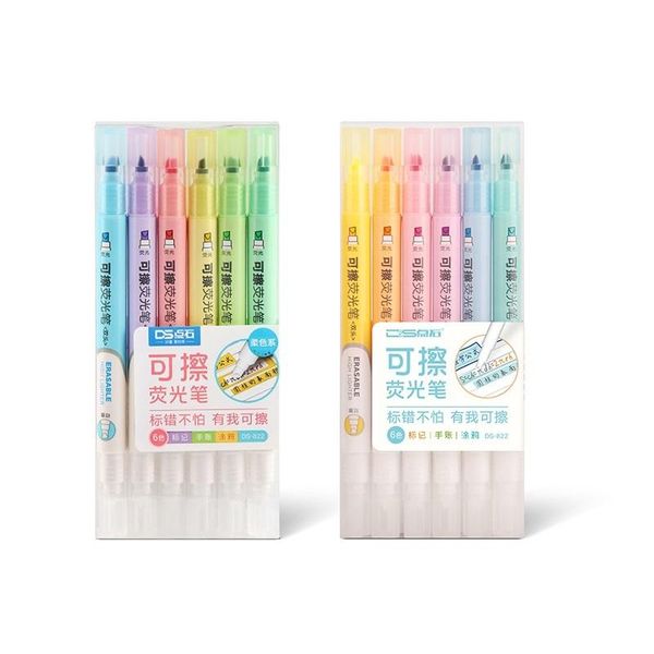 highlighters 6pcs/set erasable pastel dual tip fluorescent pen for art drawing doodling marking school stationery e6245, Black;red
highlighters 6pcs/set erasable pastel dual tip fluorescent pen for art drawing doodling marking school stationery e6245, Black;red