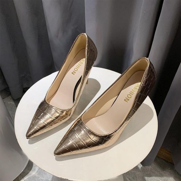 dress shoes genuine leather high heels woman pumps pointed toe ladies stiletto women big size 43, Black
dress shoes genuine leather high heels woman pumps pointed toe ladies stiletto women big size 43, Black
