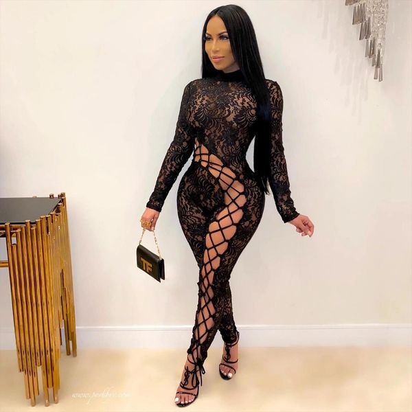 black lace patchwork see womens romper through bodysuit floral hollow out up bandage bodycon, Black;white
black lace patchwork see womens romper through bodysuit floral hollow out up bandage bodycon, Black;white