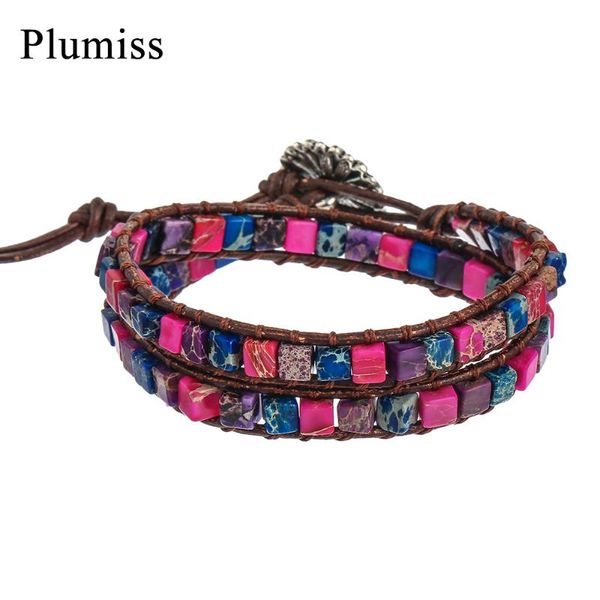 tennis plumiss purple red imperial jaspers wrap bracelets with sunflower clasp geometric natural stone beaded bracelet femme jewelry, Golden;silver
tennis plumiss purple red imperial jaspers wrap bracelets with sunflower clasp geometric natural stone beaded bracelet femme jewelry, Golden;silver