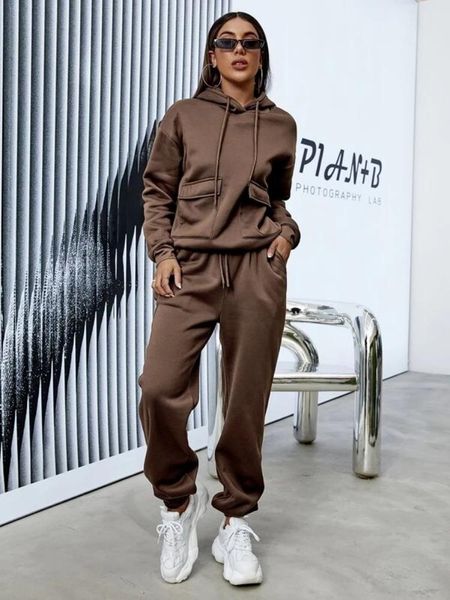 women's hoodies & sweatshirts casual hooded sweater two-piece suit with velvet running clothes for autumn and winter sports., Black
women's hoodies & sweatshirts casual hooded sweater two-piece suit with velvet running clothes for autumn and winter sports., Black