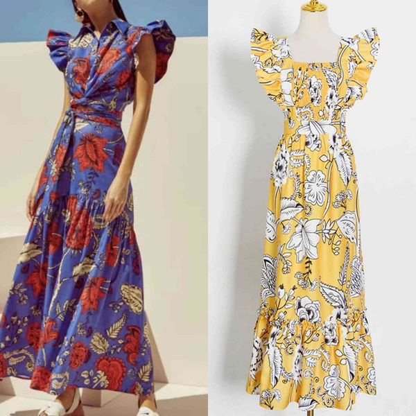 runway dresses european and american summer v-neck halter ruffled high waist dress d1t1, Black
runway dresses european and american summer v-neck halter ruffled high waist dress d1t1, Black