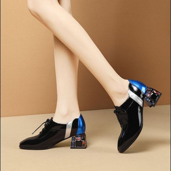 dress shoes multicolor diamond lace up woman pumps japanned leather pointy toe tacones wave scale mixed colors chunky high heels mujer, Black
dress shoes multicolor diamond lace up woman pumps japanned leather pointy toe tacones wave scale mixed colors chunky high heels mujer, Black