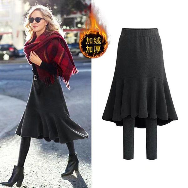 skirts plus size 4xl fashion women autumn&winter warm leggings thick velvet fake two pieces legging trumpet skirt pants christmas, Black
skirts plus size 4xl fashion women autumn&winter warm leggings thick velvet fake two pieces legging trumpet skirt pants christmas, Black