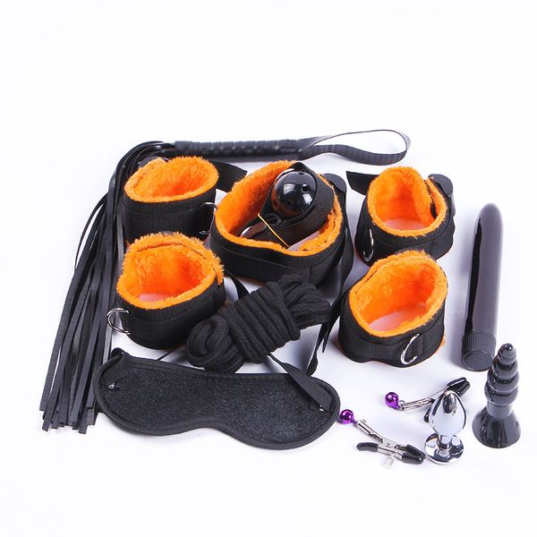 suit plush handcuffs collar blindfold 8-piece set couple love bundle toys, Black;white
suit plush handcuffs collar blindfold 8-piece set couple love bundle toys, Black;white