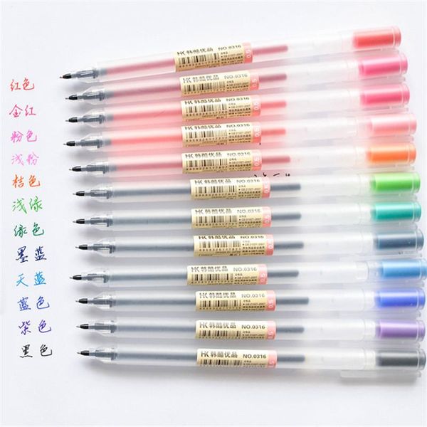 12pcs 0.5mm colored ink gel pen marker writing painting drawing stationery store school office supplies student gift pens
12pcs 0.5mm colored ink gel pen marker writing painting drawing stationery store school office supplies student gift pens