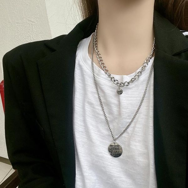 chains european and american street style long pendant necklace personality fashion letter simple hip hop clavicle chain 2021, Silver
chains european and american street style long pendant necklace personality fashion letter simple hip hop clavicle chain 2021, Silver