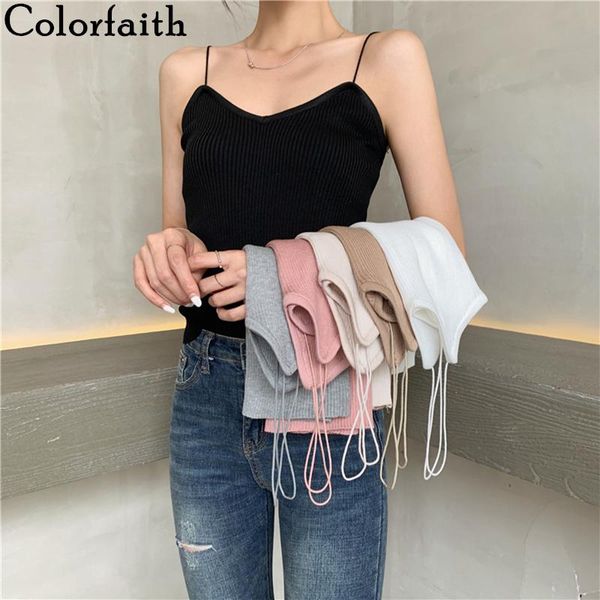 women's tanks & camis colorfaith 2021 summer women knitting solid multi 6 colors tank basic bottoming elasticity vest short v1100, White
women's tanks & camis colorfaith 2021 summer women knitting solid multi 6 colors tank basic bottoming elasticity vest short v1100, White
