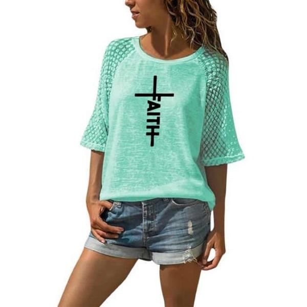 women's t-shirt women summer 3/4 sleeve lace crew neck harajuku faith letters print kawaii plus size t shirt, White
women's t-shirt women summer 3/4 sleeve lace crew neck harajuku faith letters print kawaii plus size t shirt, White