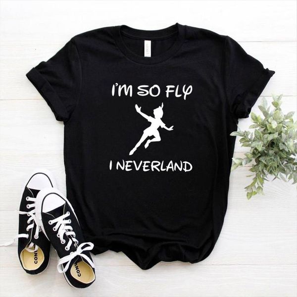 im so fly i neverland womens t shirt dancer print short sleeve o neck loose ladies causal tee, White
im so fly i neverland womens t shirt dancer print short sleeve o neck loose ladies causal tee, White