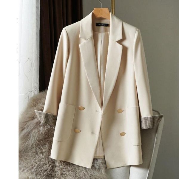 women's suits & blazers 2021 women autumn blazer coat notched feminino elegant office lady outwear for, White;black
women's suits & blazers 2021 women autumn blazer coat notched feminino elegant office lady outwear for, White;black