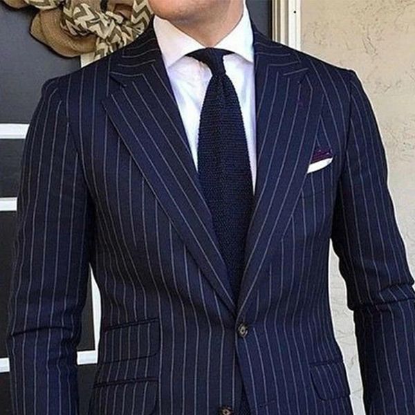 men's suits & blazers slim fit pinstripe men formal wedding tuxedo notched lapel 2 pieces navy blue striped business groom suit terno m, White;black
men's suits & blazers slim fit pinstripe men formal wedding tuxedo notched lapel 2 pieces navy blue striped business groom suit terno m, White;black