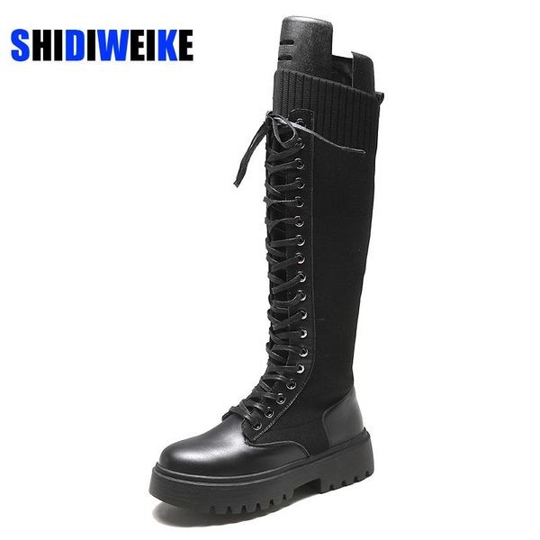 boots winter women knee high long split leather fashion lace-up snow non-slip black sock shoes woman 2021
boots winter women knee high long split leather fashion lace-up snow non-slip black sock shoes woman 2021