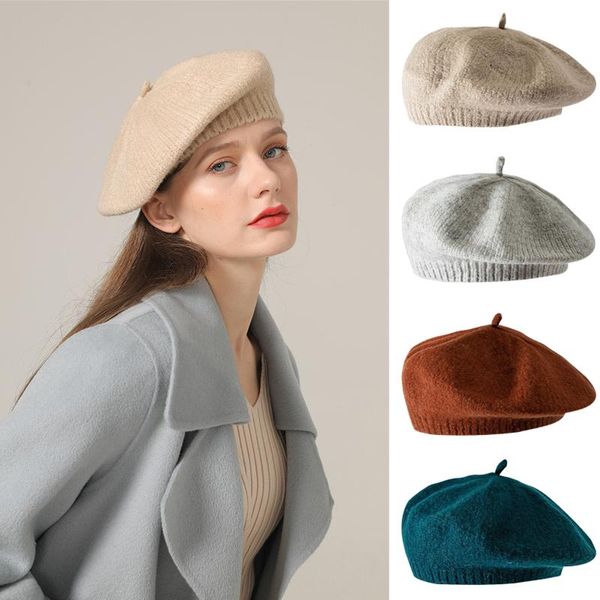 stingy brim hats cygjfc woman japanese style winter wool knitted beret women vintage beanies fashion headwear caps skullcap ornaments gorros, Blue;gray
stingy brim hats cygjfc woman japanese style winter wool knitted beret women vintage beanies fashion headwear caps skullcap ornaments gorros, Blue;gray