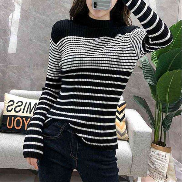 new fashion striped turtleneck sweater women autumn winter knitted pullover women slim soft jumper sweater female, White;black
new fashion striped turtleneck sweater women autumn winter knitted pullover women slim soft jumper sweater female, White;black