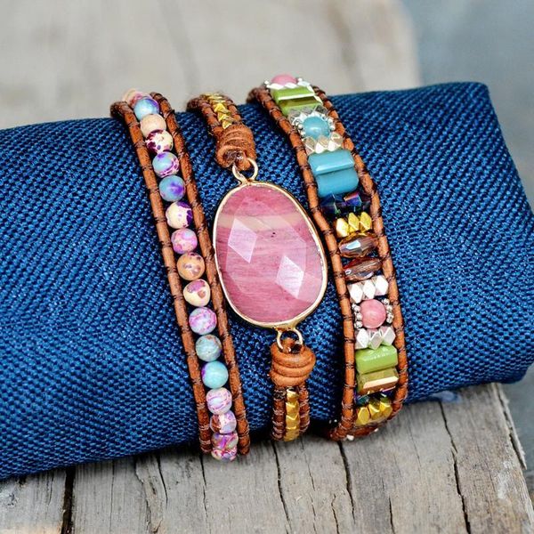 beaded, strands leather wrap bracelet stones multi color natural beads crystal weaving statement art gifts christmas girlfriend, Black
beaded, strands leather wrap bracelet stones multi color natural beads crystal weaving statement art gifts christmas girlfriend, Black