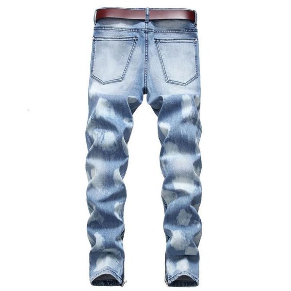 men's slim long pants spring fashion plus size male ripped mens designer jeans straight stretch, Blue
men's slim long pants spring fashion plus size male ripped mens designer jeans straight stretch, Blue