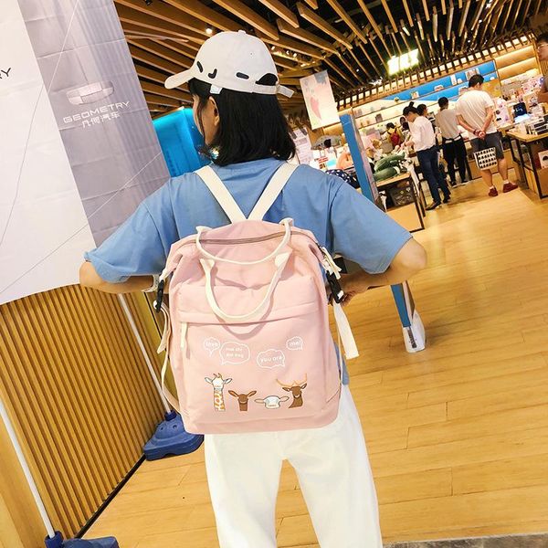 backpack schoolgirl fresh student schoolbag campus simple and versatile solid color canvas shoulder portable multi-purpose bag
backpack schoolgirl fresh student schoolbag campus simple and versatile solid color canvas shoulder portable multi-purpose bag