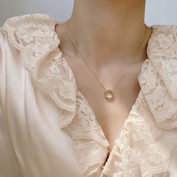 korea east gate simple ti-tanium steel geometric circle necklace temperament versatile personality pendant net red fashion pendant, Silver
korea east gate simple ti-tanium steel geometric circle necklace temperament versatile personality pendant net red fashion pendant, Silver