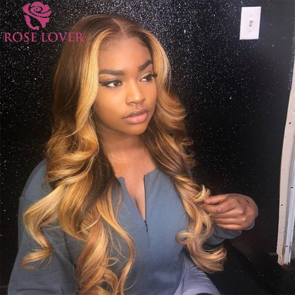 body wave lace front wigs honey blonde highlight wig human hair 13x6 remy brazilian transparent with baby, Black;brown
body wave lace front wigs honey blonde highlight wig human hair 13x6 remy brazilian transparent with baby, Black;brown