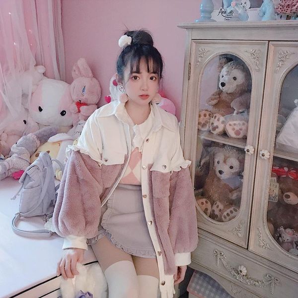 women's trench coats keqi bobon21 2021 female leisure loose korea winter thick cotton jacket warm plush corduroy stitching coat, Tan;black
women's trench coats keqi bobon21 2021 female leisure loose korea winter thick cotton jacket warm plush corduroy stitching coat, Tan;black