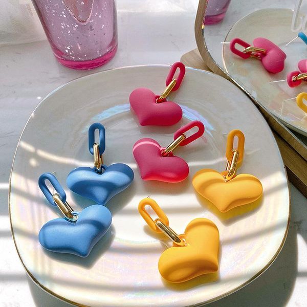 stud candy color heart-shaped pendant earrings south korean style fashionable sweet elegant big women wedding accessories, Golden;silver
stud candy color heart-shaped pendant earrings south korean style fashionable sweet elegant big women wedding accessories, Golden;silver