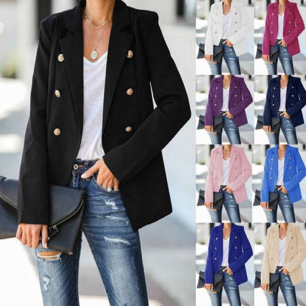 women's suits & blazers woman blazer european style spring autumn coats long sleeve button, White;black
women's suits & blazers woman blazer european style spring autumn coats long sleeve button, White;black