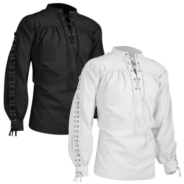 men's casual shirts 2021 sweatshirts fashion men bandage long sleeve sweatshirt gothic man autumn mens style, White;black
men's casual shirts 2021 sweatshirts fashion men bandage long sleeve sweatshirt gothic man autumn mens style, White;black