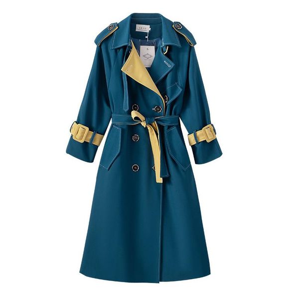 women's trench coats 2021 spring autumn fashion long for women casual double breasted windbreaker outerwear with belt b673, Tan;black
women's trench coats 2021 spring autumn fashion long for women casual double breasted windbreaker outerwear with belt b673, Tan;black