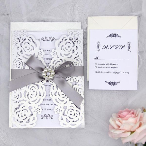 greeting cards 20pcs elegant rose laser cut wedding invitation card engagement birthday baptism invitations with ribbon and diamond
greeting cards 20pcs elegant rose laser cut wedding invitation card engagement birthday baptism invitations with ribbon and diamond