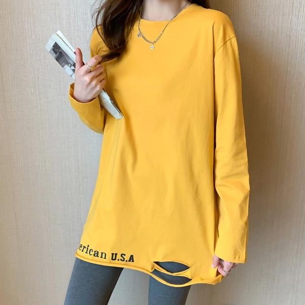 women's t-shirt print letter 100% cotton white yellow women spring summer casual t shirt basic streetwear long sleeve 2021
women's t-shirt print letter 100% cotton white yellow women spring summer casual t shirt basic streetwear long sleeve 2021