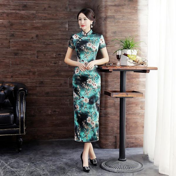 novelty print flower elegant women qipao chinese traditional classic mandarin collar cheogsam slim long vestidos plus size ethnic cloth, Red
novelty print flower elegant women qipao chinese traditional classic mandarin collar cheogsam slim long vestidos plus size ethnic cloth, Red