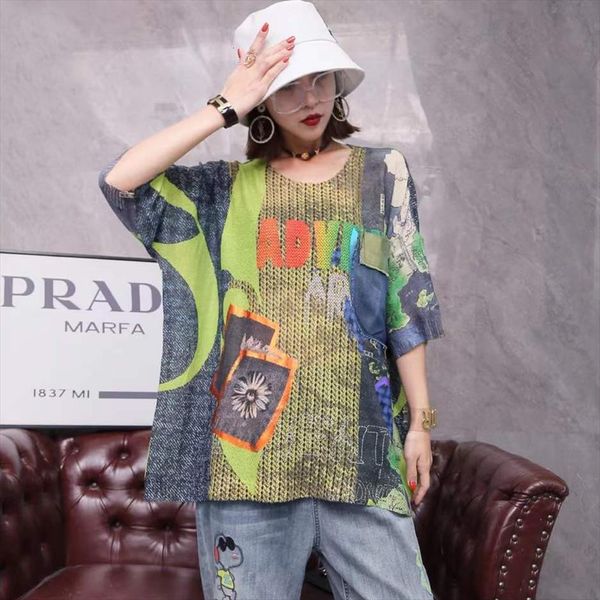 2109 vintage european summer knitted womens sweaters t shirt o neck pullover women letter star print street style oversized top, White;black
2109 vintage european summer knitted womens sweaters t shirt o neck pullover women letter star print street style oversized top, White;black