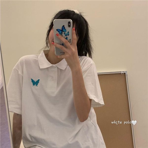 woman tshirts summer butterfly embroidered short-sleeved t-shirt for women loose sleeves mujer camisetas women's, White
woman tshirts summer butterfly embroidered short-sleeved t-shirt for women loose sleeves mujer camisetas women's, White