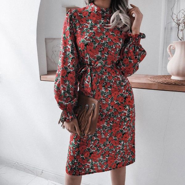 casual dresses 2021 floral print women dress female autumn long sleeve vintage loose flared girdle, Black;gray
casual dresses 2021 floral print women dress female autumn long sleeve vintage loose flared girdle, Black;gray
