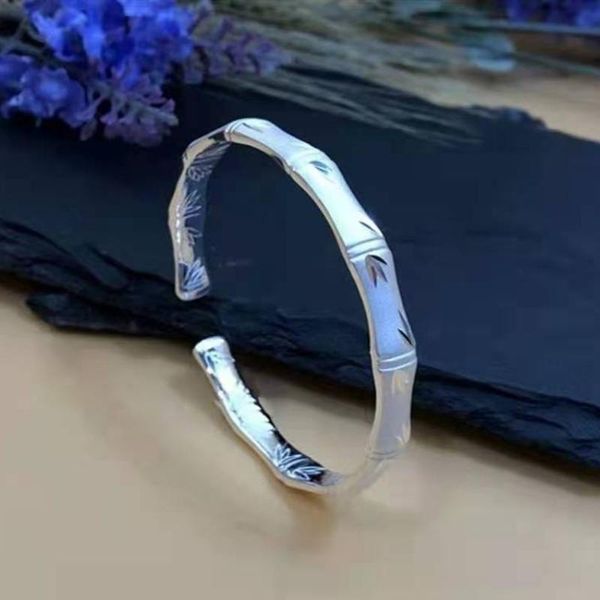 bangle silver plated s999 bracelet women frosted bamboo opening ladies gift bracelets for, Black
bangle silver plated s999 bracelet women frosted bamboo opening ladies gift bracelets for, Black