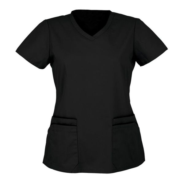 women's blouses & shirts fashion women casual solid with short sleeve v-neck pockets working uniform female blouse, White
women's blouses & shirts fashion women casual solid with short sleeve v-neck pockets working uniform female blouse, White