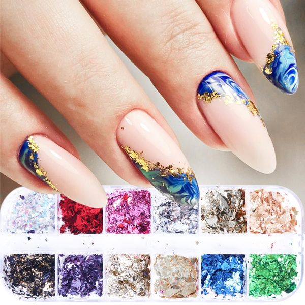 nail glitter gorgeous aluminum foils nails flakes irregular shinny gold sequins chrome powder art decoration manicure le950, Silver;gold
nail glitter gorgeous aluminum foils nails flakes irregular shinny gold sequins chrome powder art decoration manicure le950, Silver;gold