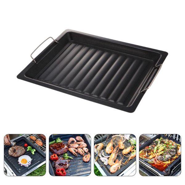 tools & accessories 1pc barbecue pan non-stick grill baking outdoor tray (black) 
tools & accessories 1pc barbecue pan non-stick grill baking outdoor tray (black)