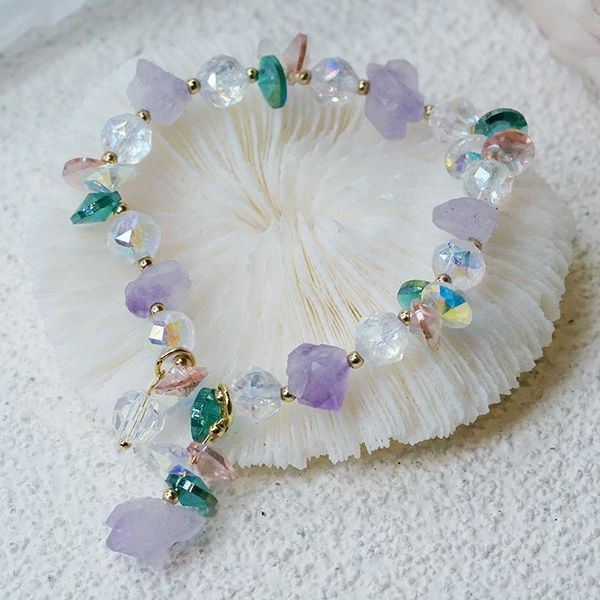 beaded, strands ethnic shiny irregular natural purple crystal raw ore beaded strand bracelets for women girls fashion jewelry accessories yb, Black
beaded, strands ethnic shiny irregular natural purple crystal raw ore beaded strand bracelets for women girls fashion jewelry accessories yb, Black