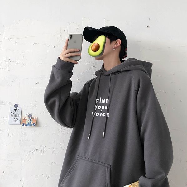 hooded sweater men's winter plush thickening trend loose ins korean version harajuku cec coat lazy wind bf, Black
hooded sweater men's winter plush thickening trend loose ins korean version harajuku cec coat lazy wind bf, Black